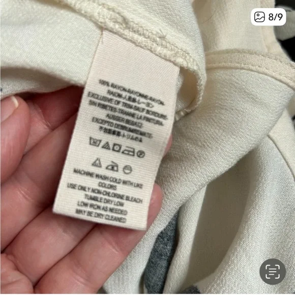 Free People Black and White Floral Wrap Blouse - Picture 8 of 9